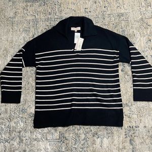 NWT Philosophy Republic Clothing Black and White Stripped Sweater